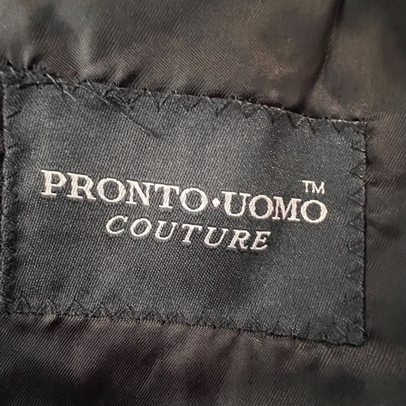 Pronto Uomo Cashmere Blazer Sports Coat Jacket Black Size 48 - Picture 6 of 9